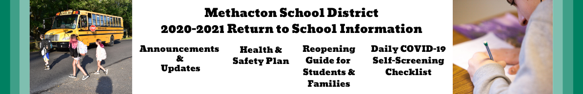 Return to School Information Banner 